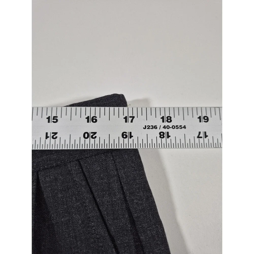 VTG Sansabelt Dress Pants Mens 34x36 Gray Wool Pleated Straight Comfort Waist